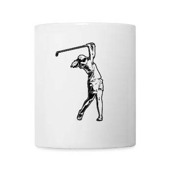 Golfspieler Mädchen - Tasse - Weiß - Vorne