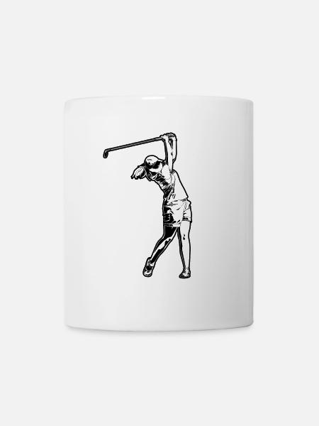 Golfspieler Mädchen - Tasse - Weiß