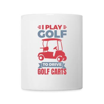 Golf Cart Witz - Tasse - Weiß - Vorne