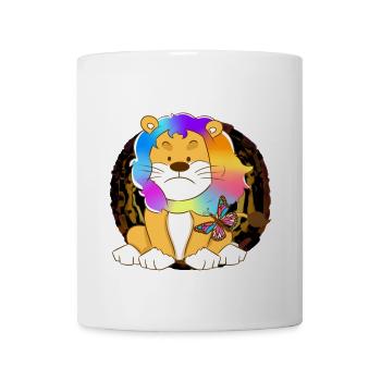Wild Lion Tiger Zoo Animals Children Child Baby Safari - Mug - white - Front