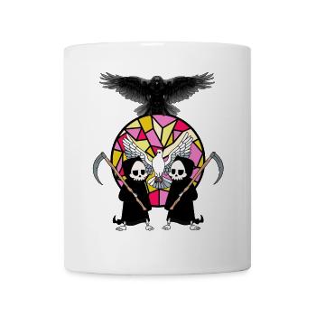 World Peace Dove of Peace Grim Reaper End of Peace - Mug - white - Front