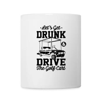 Golfwagen und Bier - Tasse - Weiß - Vorne
