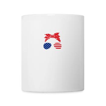 Red White and Moo Memorial Day Fourth July Cow USA - Mug - white - Front