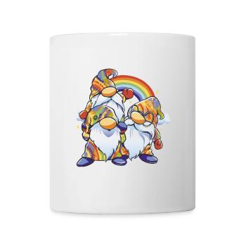 Duo Gnome Arc-en-ciel - Mug blanc - blanc - Devant