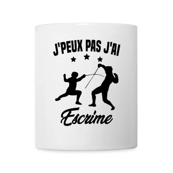 Je Peux Pas J'ai Escrime - Mug blanc - blanc - Devant