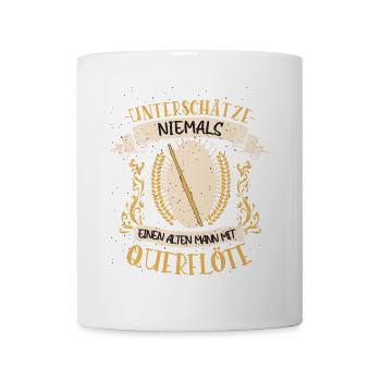 Querflöte Musiker Instrument Musik Geschenk - Tasse - Weiß - Vorne