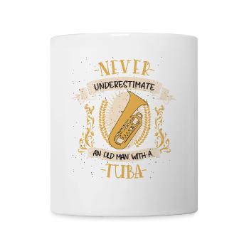 Tuba Musicien Instrument Musique à vent Cadeau - Mug blanc - blanc - Devant