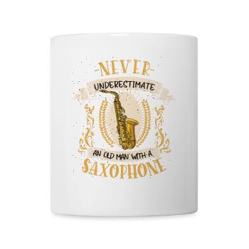 Saxophon Musiker Instrument Saxophonist Geschenk - Tasse - Weiß - Vorne