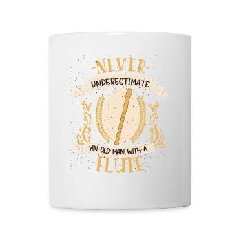 Flûte Musicien Instrument Cuivres Musique Cadeau - Mug blanc - blanc - Devant