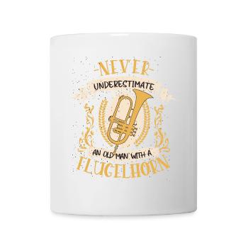 bugle musicien instrument cuivres musique cadeau - Mug blanc - blanc - Devant