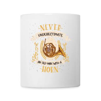 Corn Musicien Instrument Cuivres Musique Cadeau - Mug blanc - blanc - Devant