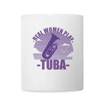 Tuba Instrument Musicien Fille Cadeau - Mug blanc - blanc - Devant