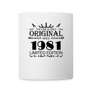 1981 - Baujahr 1981 - Jahrgang 1981 - Tasse - Weiß - Vorne