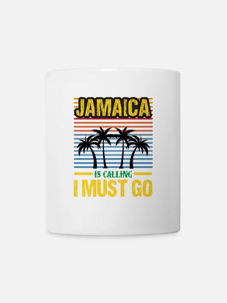 Jamaica Retro Palmenstrand - Tasse - Weiß