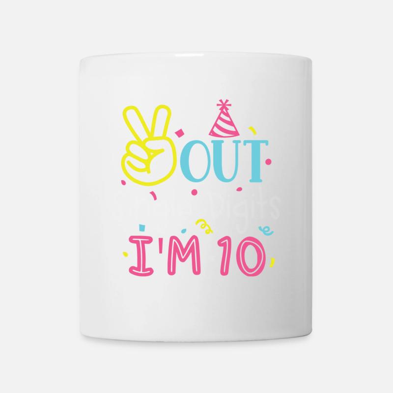 Célébration d’anniversaire numéro 10 - Mug blanc - blanc