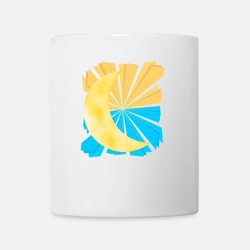 Fantaisie céleste Croissant de Lune Ciel - Mug blanc - blanc