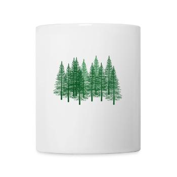 Strahlen Wald Tannen Wildnis Bäume Natur Flora Öko - Tasse - Weiß - Vorne