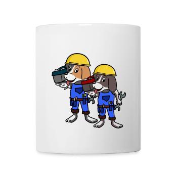 Crafts Craftsmen Construction Site Professions Dogs Job - Mug - white - Front