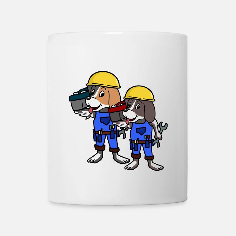 Artisanat Artisans Chantiers de construction Professions Chiens Emploi - Mug blanc - blanc
