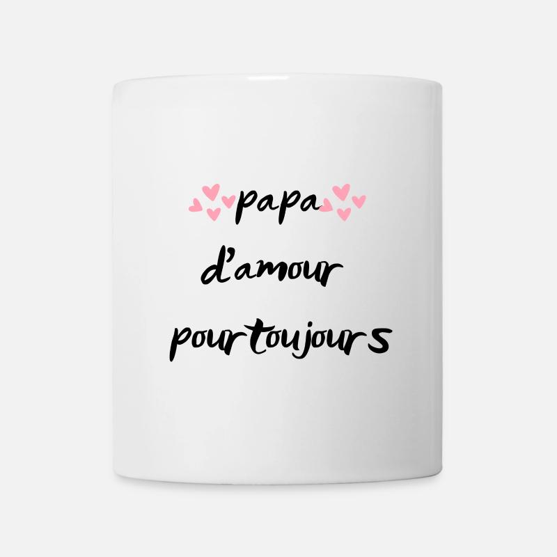 papa d'amour pour toujours - Mug blanc - blanc