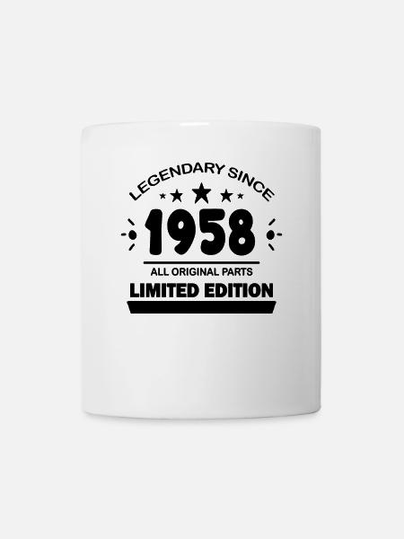 1958 - Jahrgang 1958 - Baujahr 1958 - Tasse - Weiß
