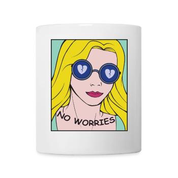 Keine Sorgen Pop-Art Porträt - Tasse - Weiß - Vorne