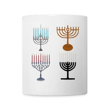 Chanukka Menora Chanukiah Judentum Jude Religion - Tasse - Weiß - Vorne