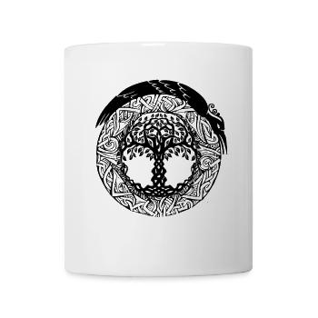 Celtic tree in a circle - Mug - white - Front