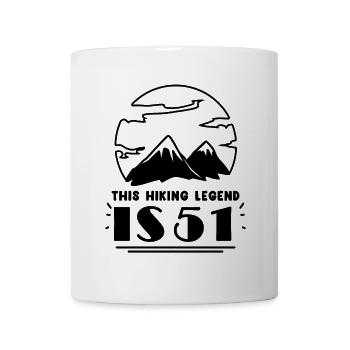 Berg Wandern 51. Geburtstag Wanderer 51 Jahre alt - Tasse - Weiß - Vorne