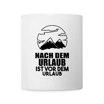Urlaub - Tasse - Weiß - Vorne