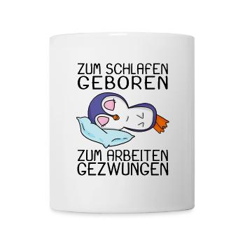 Büro Spruch lustig Pinguin - Tasse - Weiß - Vorne