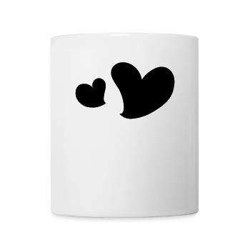 Herz Herze - Tasse - Weiß - Vorne