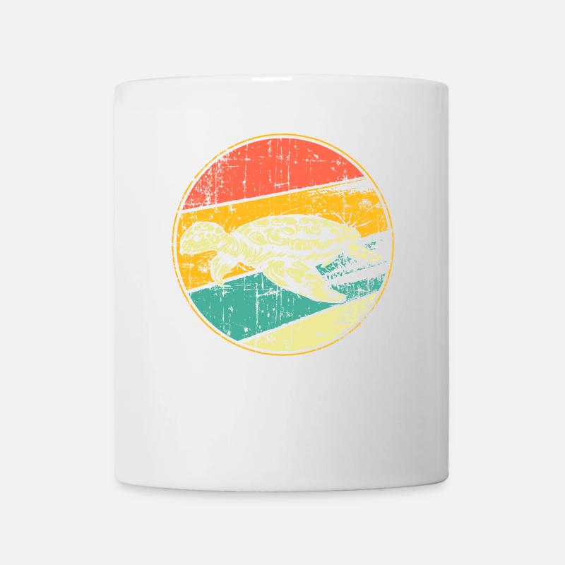 Schildkröte vintage - Tasse - Weiß