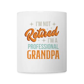 I'm not a pensioner, professional grandpa - Mug - white - Front