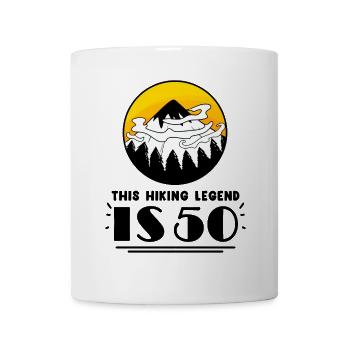 Berg Wandern 50. Geburtstag Wanderer 50 Jahre alt - Tasse - Weiß - Vorne