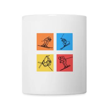 Four Skiers - Skiing Winter Sports - Tasse - Weiß - Vorne