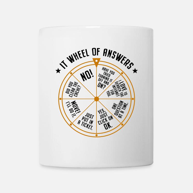 Support informatique Roue de la fortune Service Desk IT Helpdesk Nerd - Mug blanc - blanc