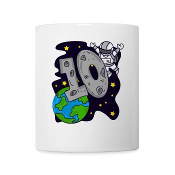 Dix 10e anniversaire - 10 ans Jeune astronaute - Mug blanc - blanc - Devant