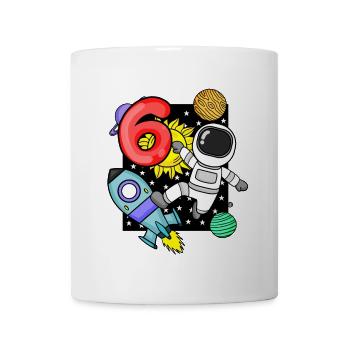 6e anniversaire - 6 ans Jeune astronaute - Mug blanc - blanc - Devant
