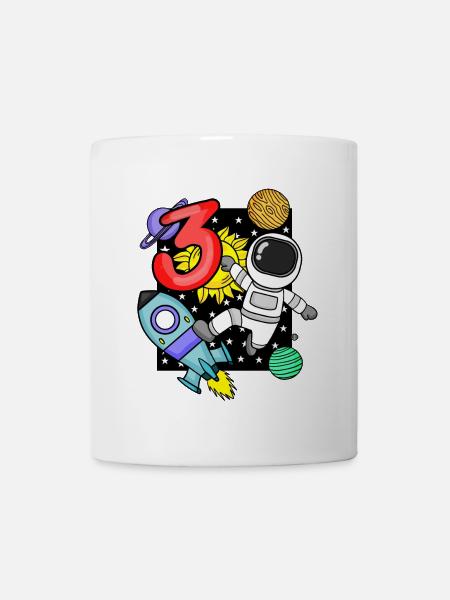 3 ans Jeune astronaute - Mug blanc - blanc