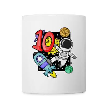 10e anniversaire - 10 ans Jeune astronaute - Mug blanc - blanc - Devant