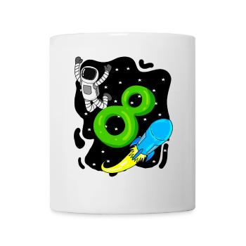 8. Geburtstag - 8 Jahre alt Junge Astronaut - Tasse - Weiß - Vorne