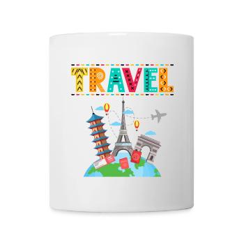 Voyage - Idée cadeau pour les amoureux des voyages - Mug blanc - blanc - Devant
