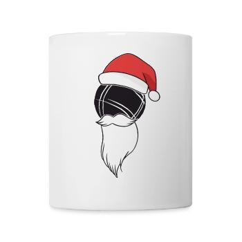 Boule Santa Tenue de pétanque pour Bouler pour boules - Mug blanc - blanc - Devant