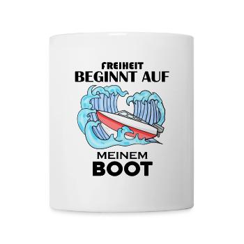 Boot Spruch Geschenk - Tasse - Weiß - Vorne