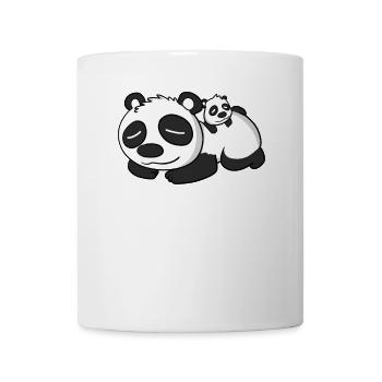 Familie - Panda mit Baby Panda - Tasse - Weiß - Vorne