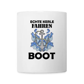 Boot Fahren Kapitän Motorboot Meer - Tasse - Weiß - Vorne