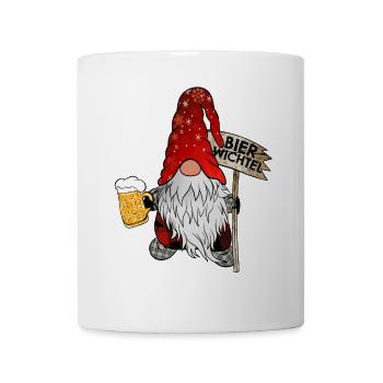 Bier Wichtel Weihnachts Gnom - Tasse - Weiß - Vorne
