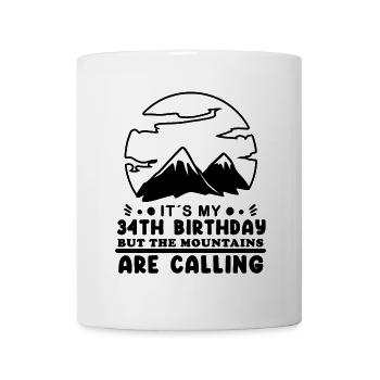 Berg Wanderer 34. Geburtstag 34 Jahre alt Geschenk - Tasse - Weiß - Vorne