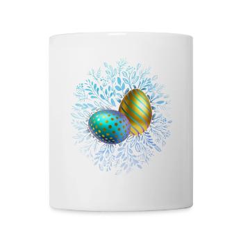 Happy Easter, Easter Eggs, 3D Design Egg - Mug - white - Front